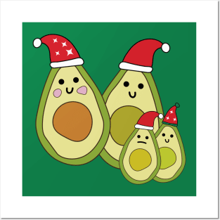 Avocado christmas family Posters and Art